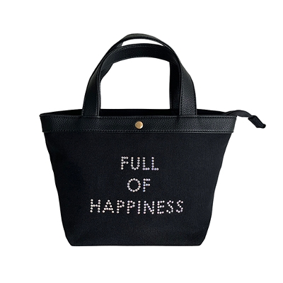 tote bag S/FULL OF HAPPINESS(Black2)